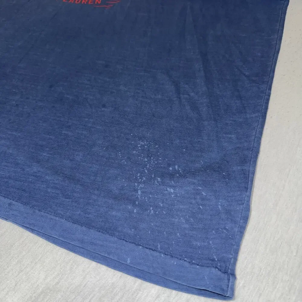 Polo Ralph Lauren T-Shirt Adult 3XB Tall Blue Palm Island Supplies Single Stitch